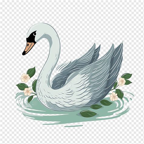 лебедь лебедь вода плавание озеро, png | PNGWing