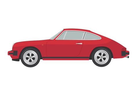 Red Porsche 911sc Vector Car Illustration Superawesomevectors Car