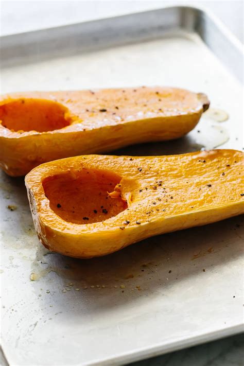 Easy Roasted Butternut Squash Cubes And Halves Downshiftology