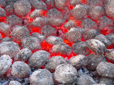 Red Hot Burning Coals Stock Photo Arogant