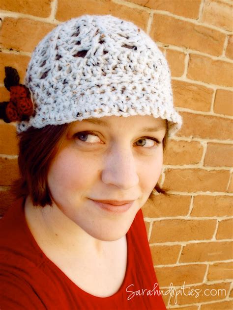 Things To Make Crochet Brimmed Shell Beanie Free Pattern