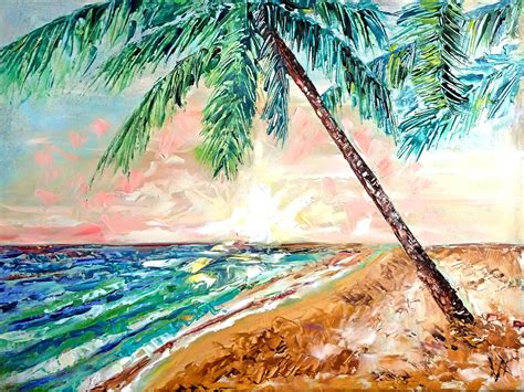 Hawaii Oil Painting Original Art Seascape Wall Art Nautical Etsy