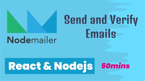 Sending Verification Email Using Nodemailer In React And Node Js