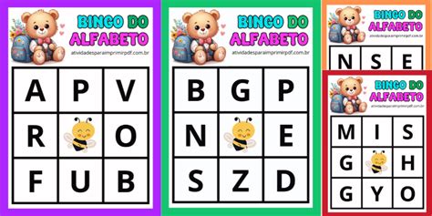 Bingo Do Alfabeto Para Imprimir - Bingo do Alfabeto Para Educação Infantil Para Imprimir