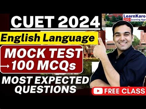 Cuet English Language Top Mcqs Free Cuet Batch Youtube