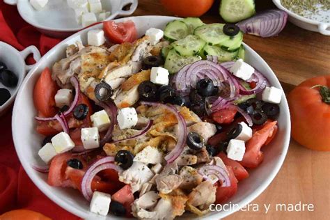 Ensalada Griega De Pollo Cocinera Y Madre