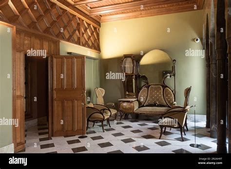 Art Nouveau Parlor In Guell Palace Designed By Antoni Gaudi The