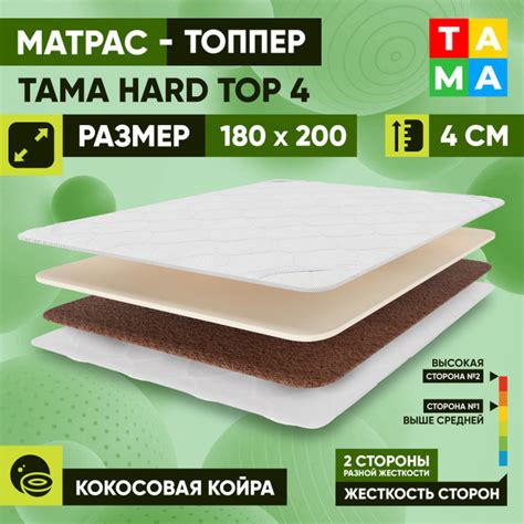 Топпер-наматрасник TAMA МТКТ-П2К1, Беспружинный, 180 - купить по ...