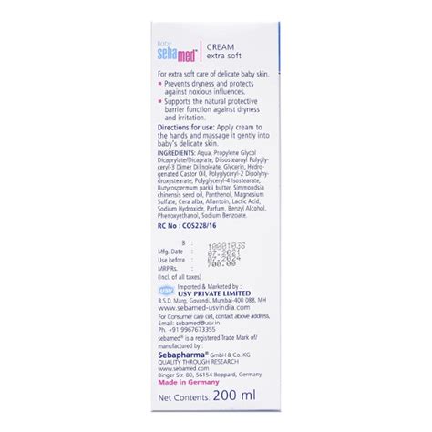 Buy Sebamed Extra Soft Baby Cream 200ml Online At Best Price Netmeds