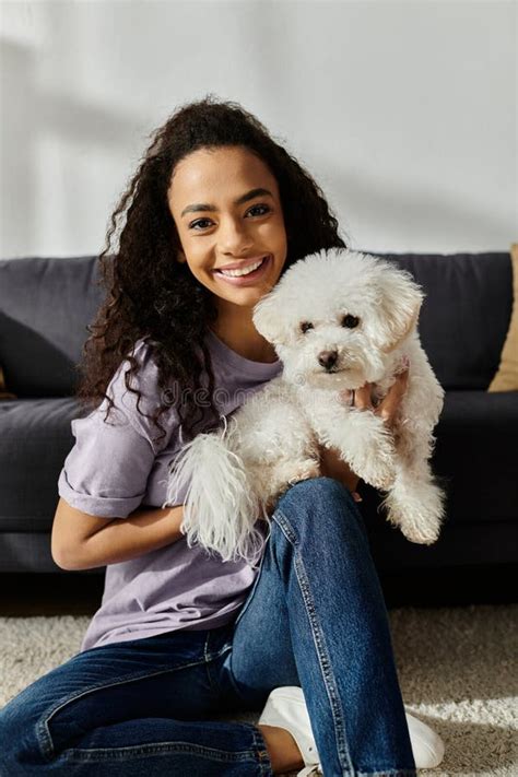 A Woman Sitting On The Floor Stock Photo Image Of Lifestyle