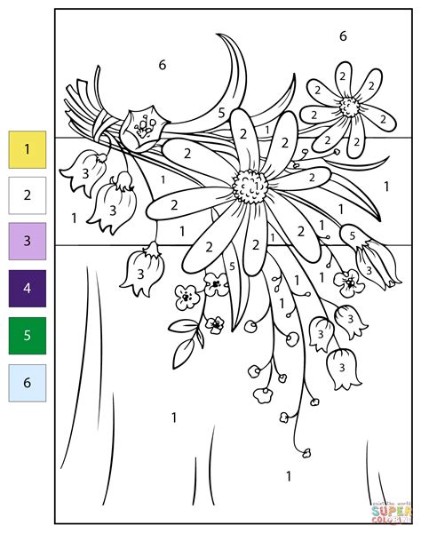 Color By Number Summer Coloring Pages Summer Color By Number