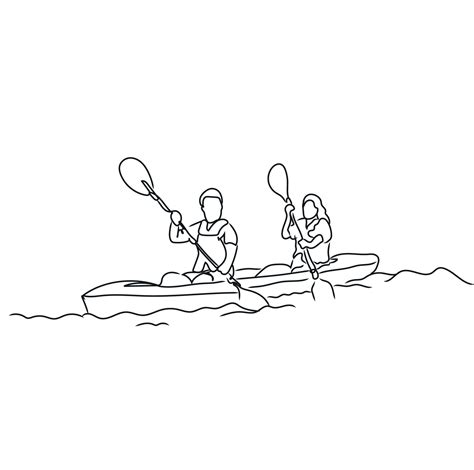 Canoeing Clipart Black And White Flower