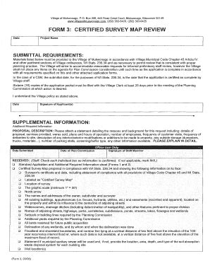 Fillable Online Form Certified Survey Map Review Permit Path Fax