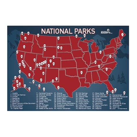 Buy Us National Parks Fridge Magnet Travel Of The United States