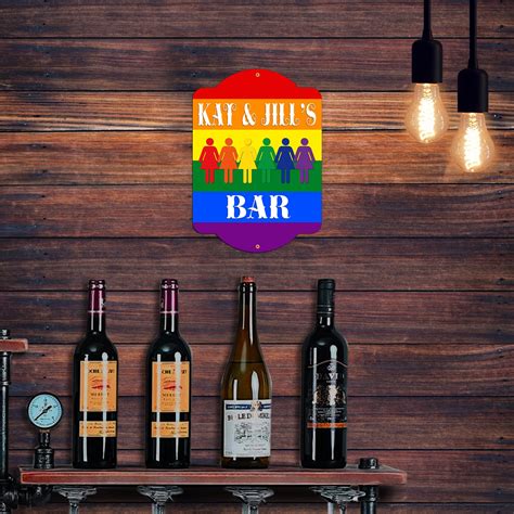 Personalised Lgbtq Gay Pride Bar Sign Man Den Pub Home Wall Etsy
