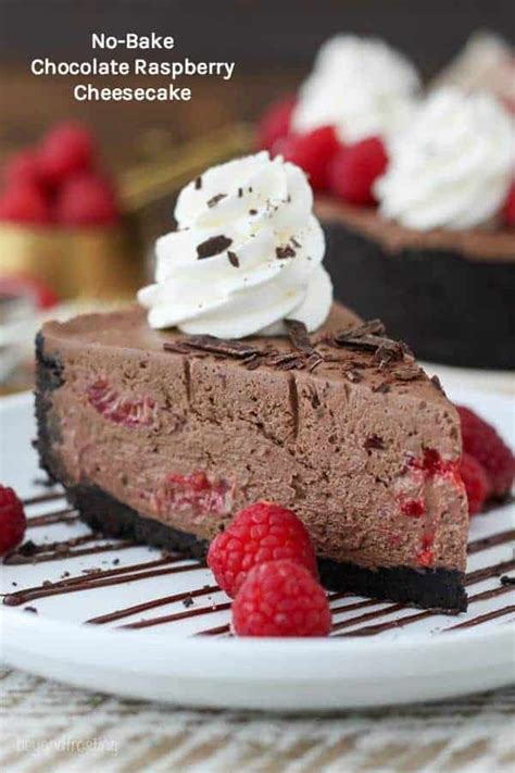 No Bake Chocolate Raspberry Cheesecake Beyond Frosting