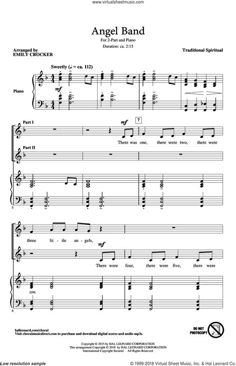 Angel Band Sheet Music For Choir 2 Part Pdf