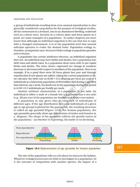 Organisms And Populations Ncert Book Of Class 12 Biology