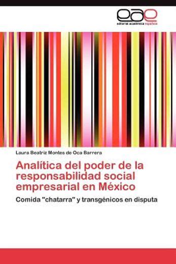 Libro Anal Tica Del Poder De La Responsabilidad Social Empresarial En M