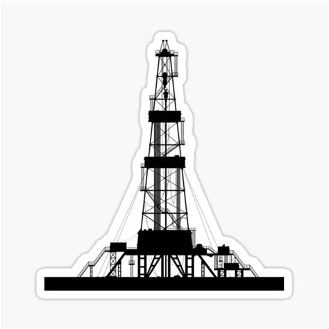 Oilfield Driller Drilling Rig Sticker For Sale By Blok45 Redbubble