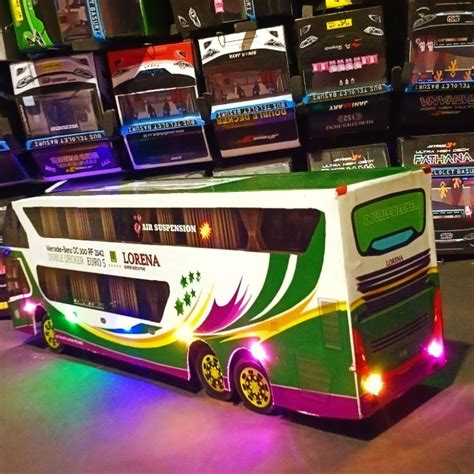 Jual Mainan Miniatur Bus Telolet Basuri Batrai Cas Full Lampu Jumbo