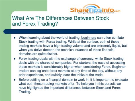 Ppt What Are The Differences Between Stock And Forex Trading