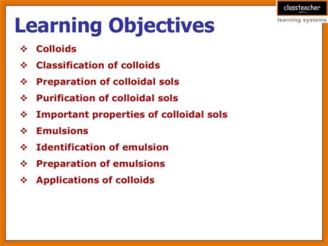 Properties of colloids 