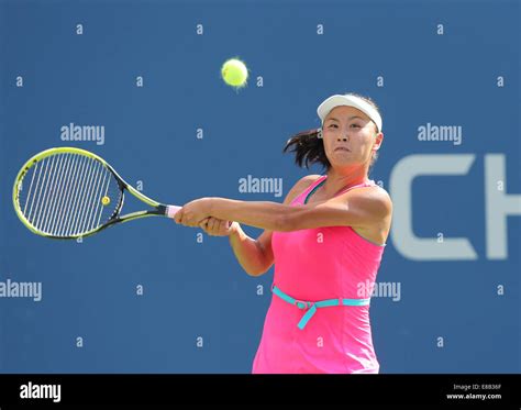 Shuai Peng (CHN) in action at the US Open 2014 Championships in New ...