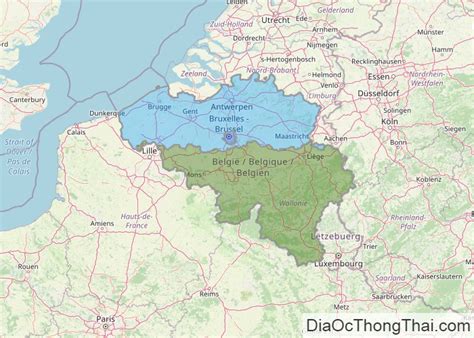 Bản đồ nước Bỉ - Địa Ốc Thông Thái
