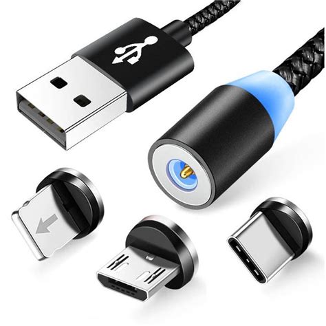 Magnetyczny kabel USB do ładowania telefonu Quick Charge 3 0 2 4A 1 metr