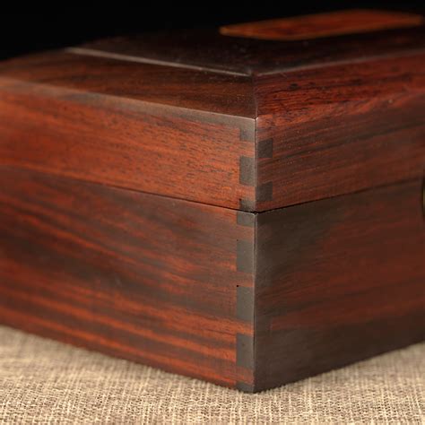 Big Red Acid Branch Rectangular Clamshell Box Solid Wood Box Mahogany Jewelry Box Collection Box