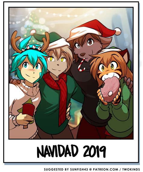 Twokinds fan Español Cómic Christmas Party 3 voto de color de los