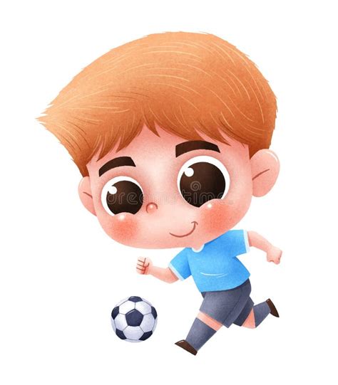 Soccer Player Cartoon Stock Vector Illustration Of Team