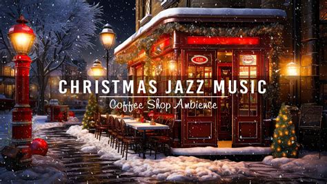 Snow Falling In Cozy Christmas Ambience With Christmas Jazz