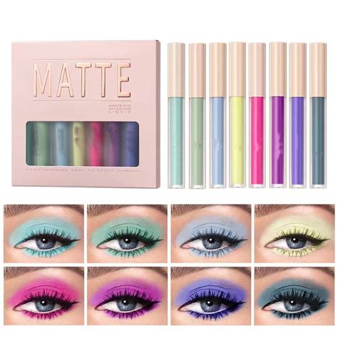 Matte Liquid Eyeshadow 8 Colors Neutral Naked Smooth Creamy Eyeshadow