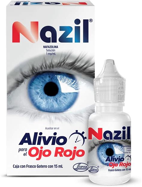 Nazil Ofteno gotas 15 ml Alivio Rápido del Ojo Rojo Amazon mx