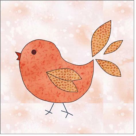 Printable Bird Applique Pattern