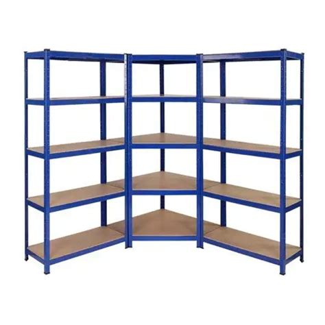 Heavy Duty Blue Garage Corner Shelving Kit 5 Tier Corner Racking Bundle ...