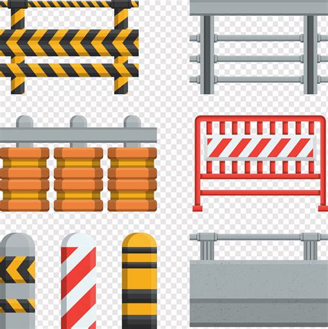 Coleção De Elemento De Construção De Concreto De Guarda Corpo Png