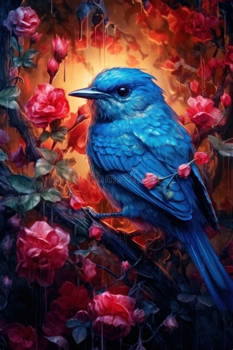 Blue Bird On A Branch Stock Image Image Of Wild Bird 288385991
