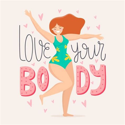 Download Body Positive Lettering With Woman For Free Body Positivity Body Positive Quotes