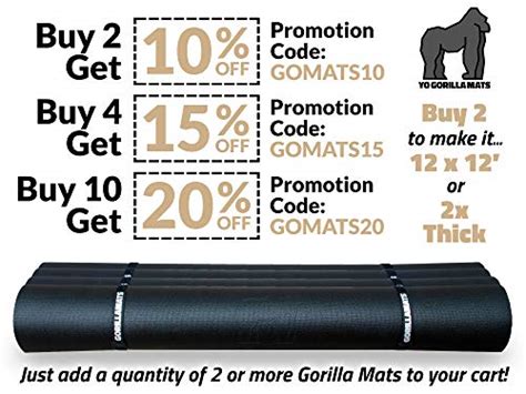 Gorilla Mats Premium Extra Large Exercise Mat 12 X 6 X 14 Ultra