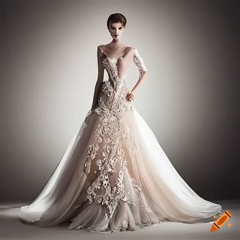 Custom Made Intricate Mermaid Wedding Dress With Long Train