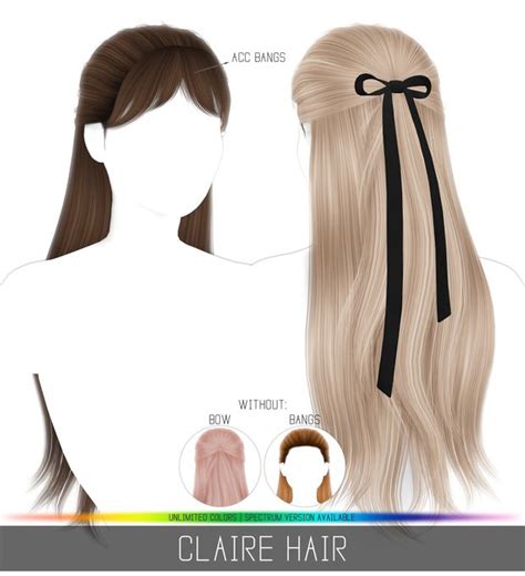 Claire Hair Simpliciaty Sims Hair Mod Hair Sims