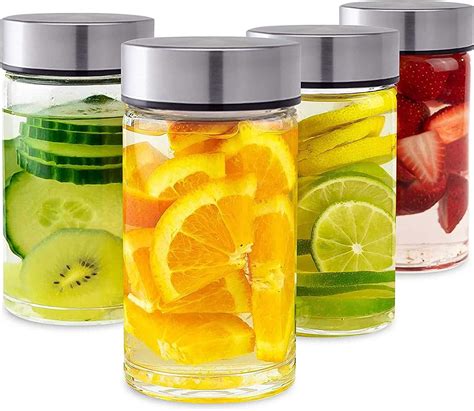 Juice Bottles Pack Wide Mouth Glass Bottles With Lids For Juicing