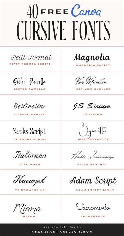 Free Canva Cursive Script Fonts for Designing Winning Projects | Best ...