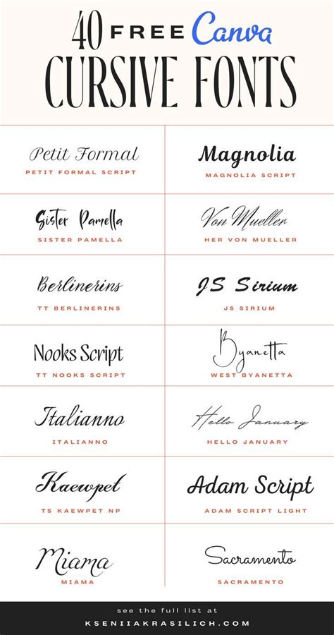 Free Canva Cursive Script Fonts For Designing Winning Projects Best