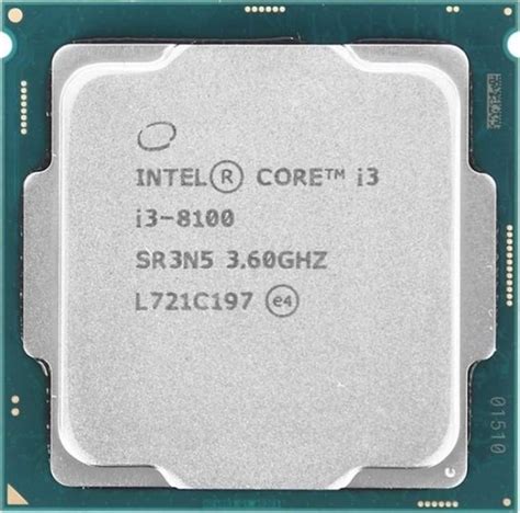 Процессор Intel Core i3-8100 3.60GHz/6MB/8GT/s (SR3N5) s1151, tray ...
