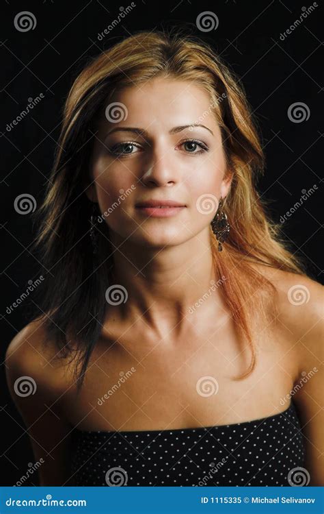 Attractive Sexy Model In Black Lingerie Posing Tight Clothes Lingerie Royalty Free Stock Image