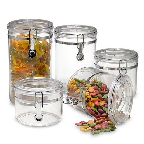 Salt™ Clear 5 Piece Canister Set In 2020 Canister Sets Clear Canister Sets Clear Canisters